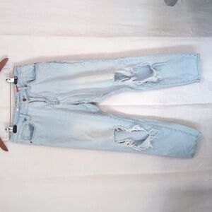 Celebrity Pink The Iconic Light wash Distressed Straight Leg Jean Size 7